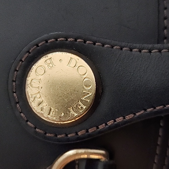 Dooney & Bourke Vintage Cabriolet Cloth w/ Leather Trim Satchel Midnight Black - Picture 14 of 16